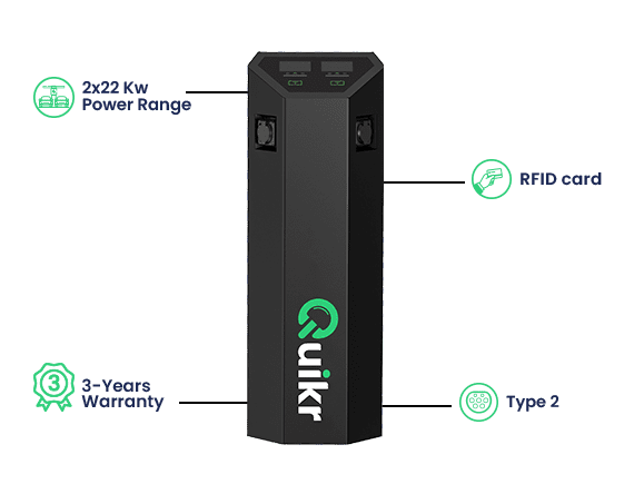 Quikr Business Charger Stand Floor 222 KW OCPP